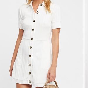 Free People New Afternoon Mini Dress Ivory XS